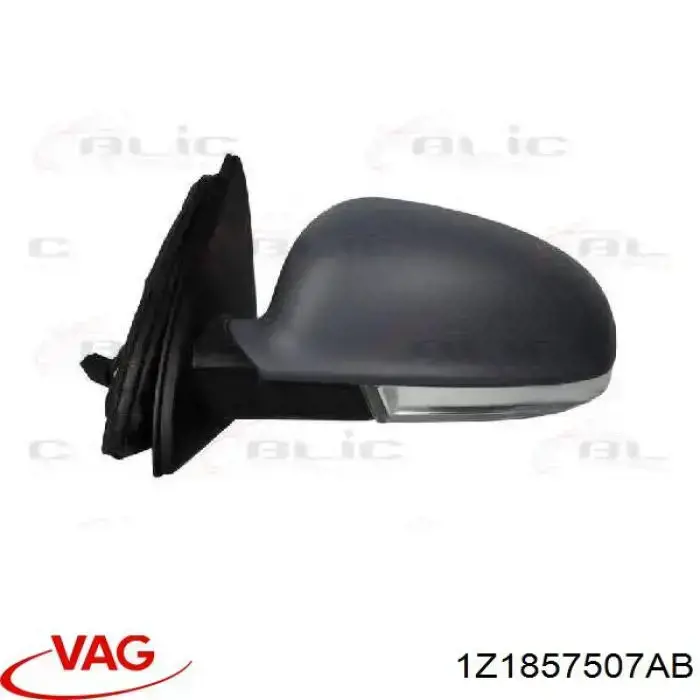 Корпус зеркала заднего вида левого (внутрення часть) 1Z1857507AB VAG