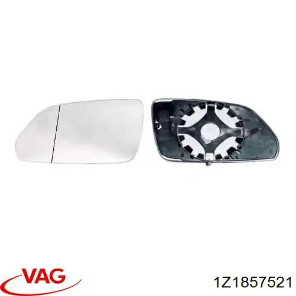 Стекло левого зеркала заднего вида 1Z1857521 VAG