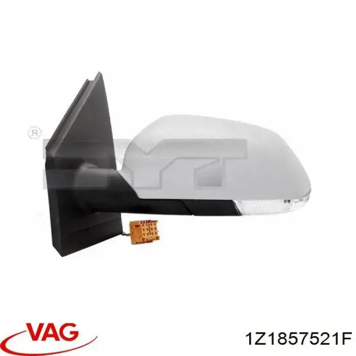 Стекло левого зеркала заднего вида 1Z1857521F VAG