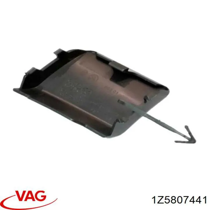 1Z5807441 VAG заглушка бампера буксировочного крюка задняя