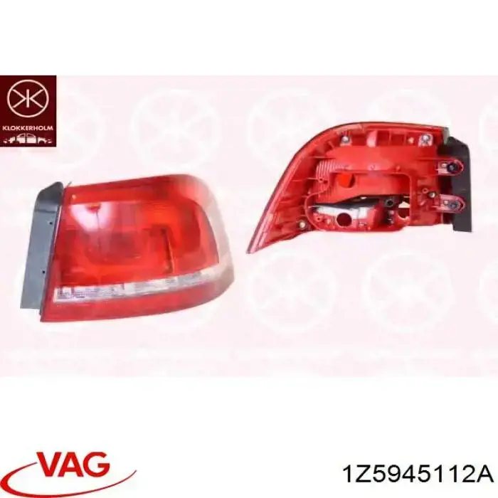 Фонарь задний правый VAG 1Z5945112A цена, от 33.12 USD