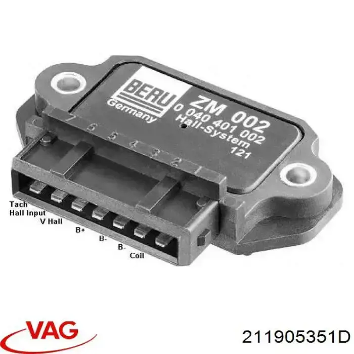 211905351D VAG модуль зажигания (коммутатор)