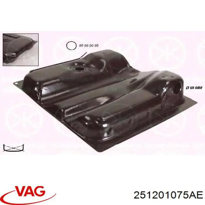 251201075AE VAG Бак топливный