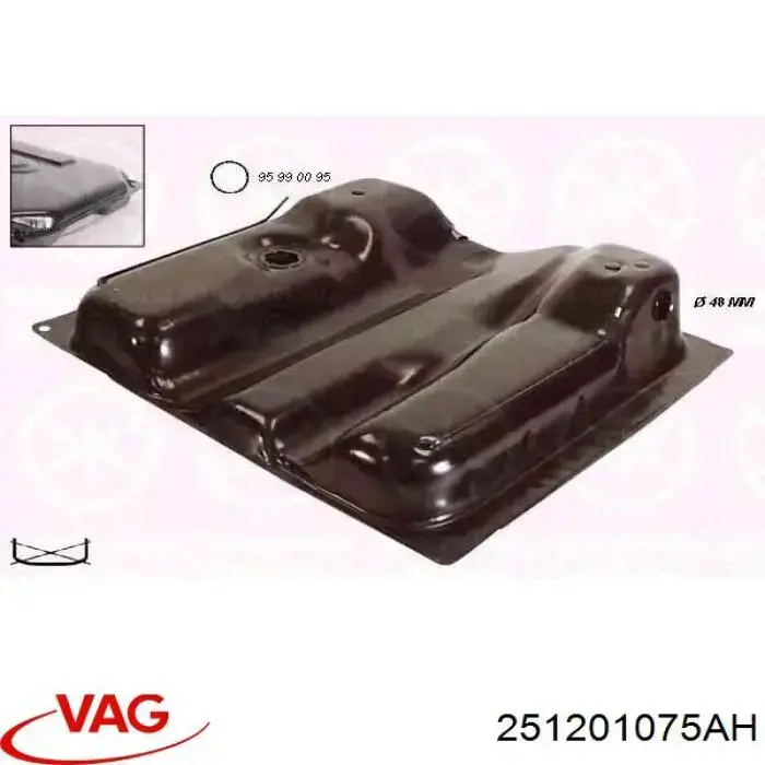 Купить 251201075AH VAG Танк топливный
