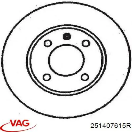 Передние тормозные диски 251407615R VAG