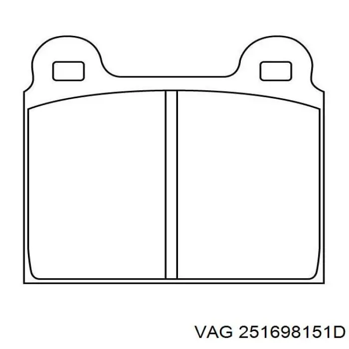 251698151D VAG Колодки передние
