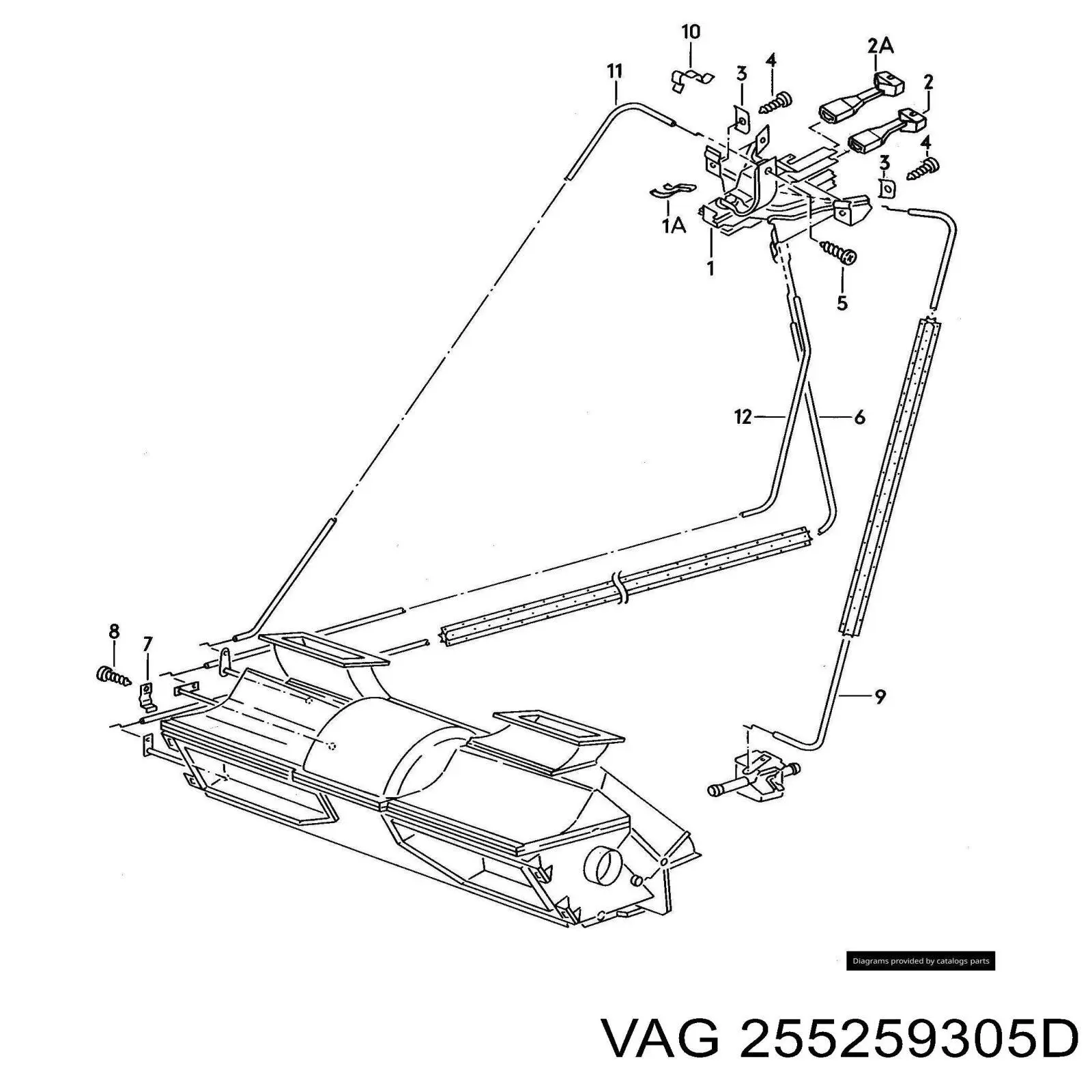 Блок управления кондиционером 255259305D VAG