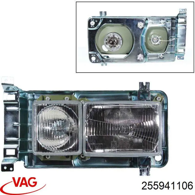Фара передняя правая на Volkswagen Transporter T3 24, 25, 251