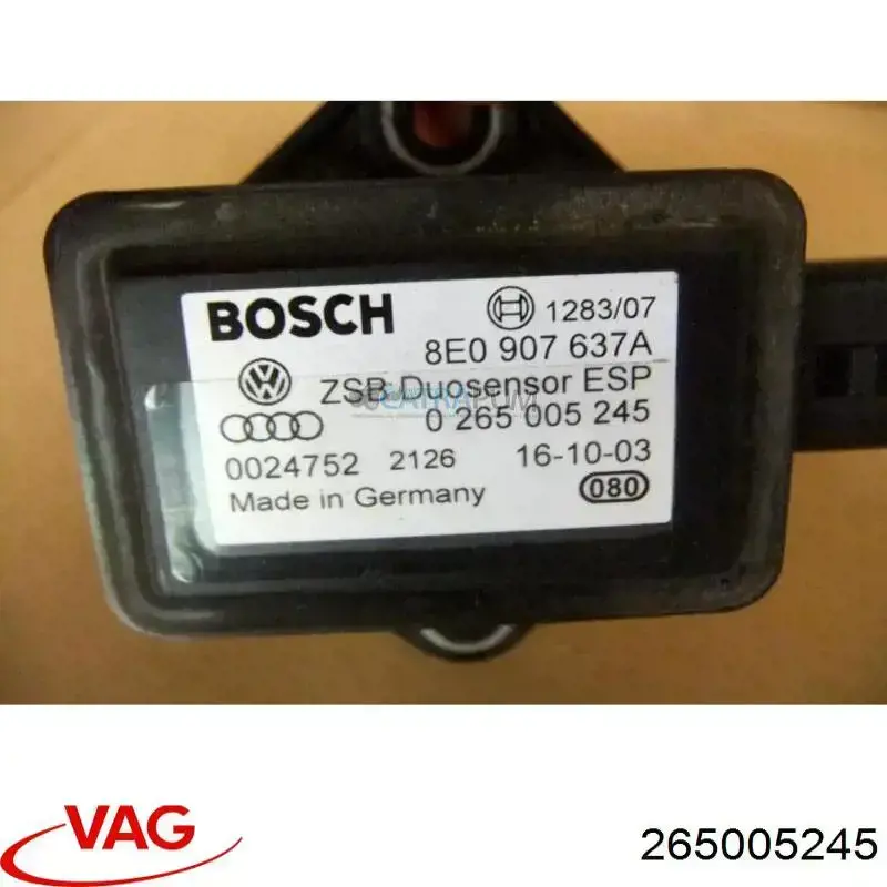 Датчик поперечного ускорения (ESP) VAG 265005245 цена, от 3.49 USD