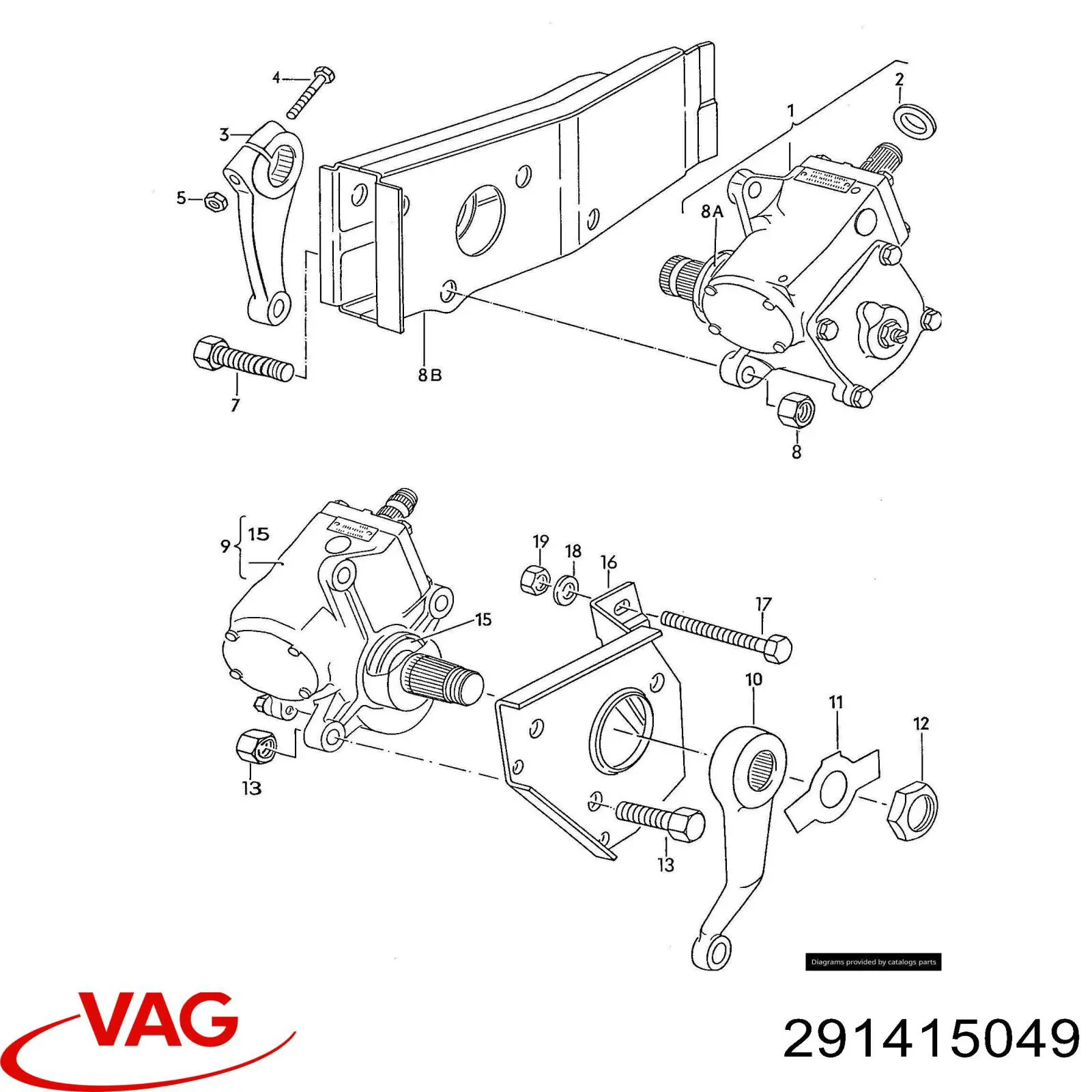 Рулевая рейка 291415049 VAG