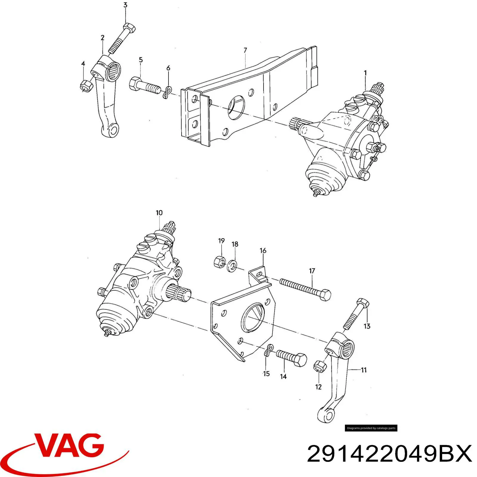 291422049BX VAG Управление рулевое в сборе