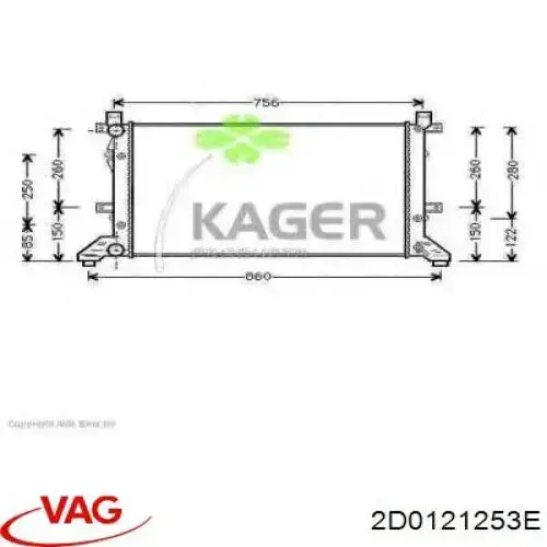 2D0121253E VAG радиатор