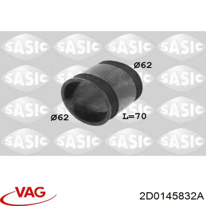 2D0145832A VAG mangueira (cano derivado de intercooler)