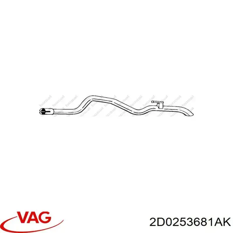 Выхлоп задний VAG 2D0253681AK цена, от 39.79 USD