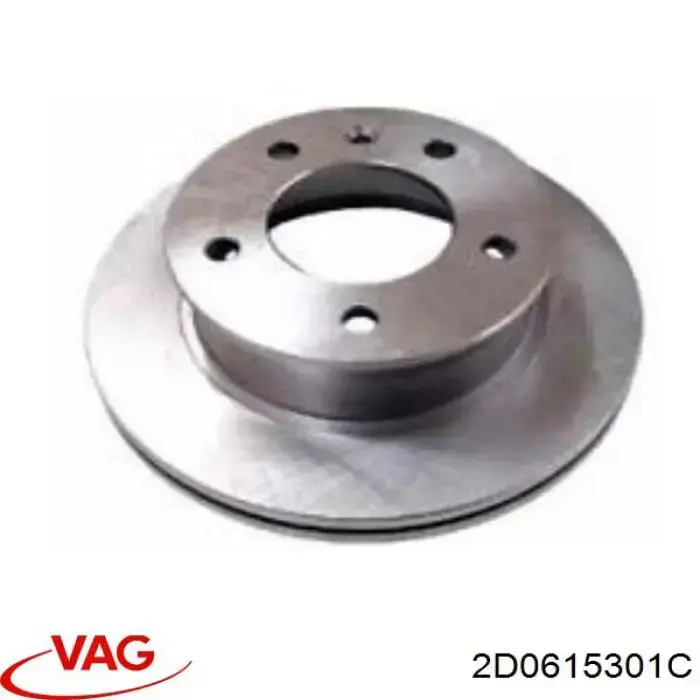 2D0615301C VAG диск тормозной передний