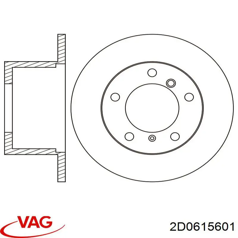 Тормозные диски 2D0615601 VAG
