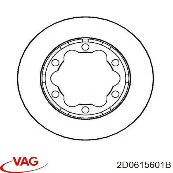 Тормозные диски 2D0615601B VAG