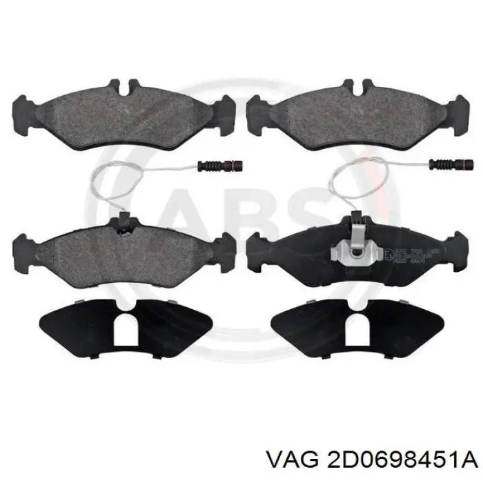 Колодки дисковые  VAG 2D0698451A цена, от 16.23 USD