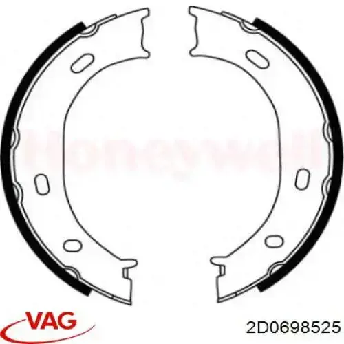 Тормозные колодки стояночного тормоза VAG 2D0698525 цена, от 33.25 USD