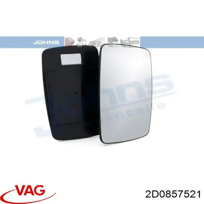 Стекло левого зеркала заднего вида 2D0857521 VAG