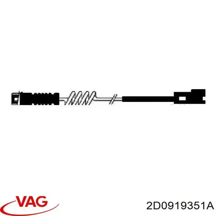 Сигнализатор износ тормозных колодок VAG 2D0919351A цена, от 1.86 USD