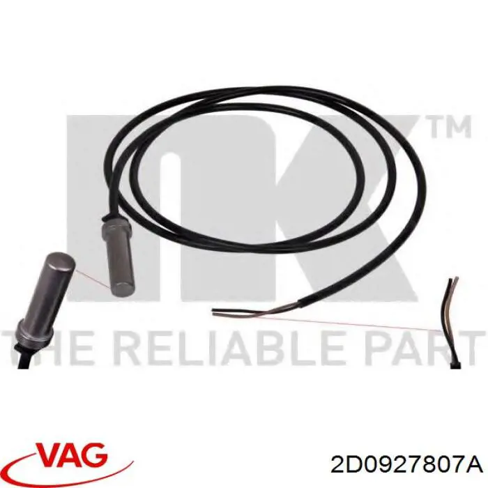 Датчик АБС (ABS) задний VAG 2D0927807A цена, от 19.98 USD