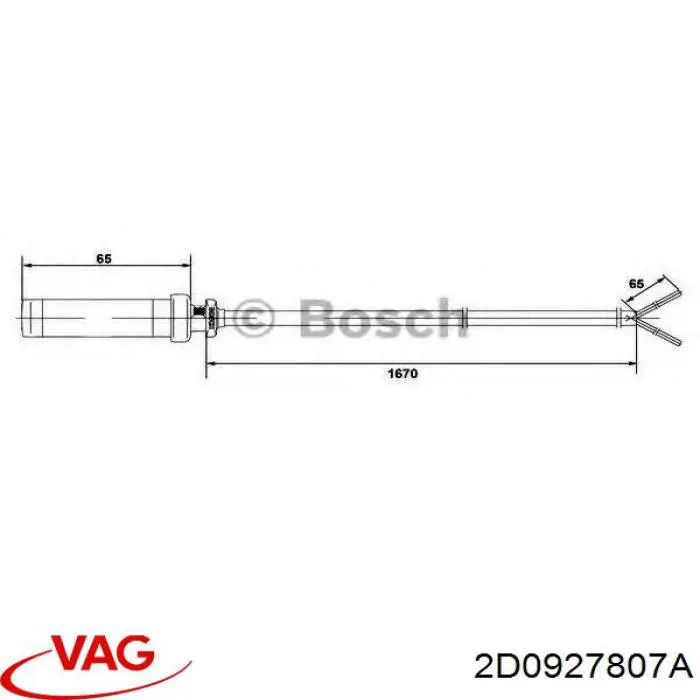 Купить 2D0927807A VAG Датчик АБС задний