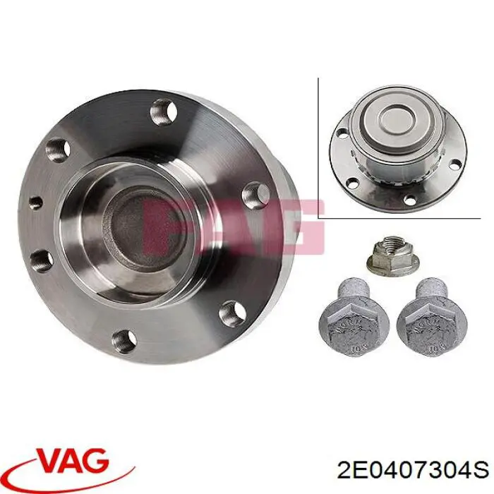 Купить 2E0407304S VAG Цапфа поворотная левая