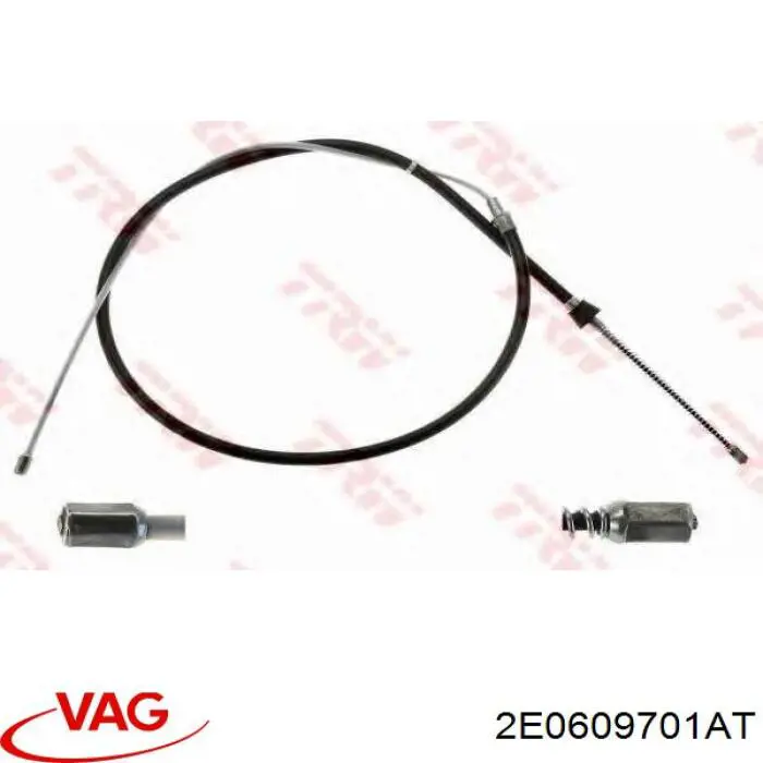 Трос ручного тормоза передний VAG 2E0609701AT цена, от 12.67 USD