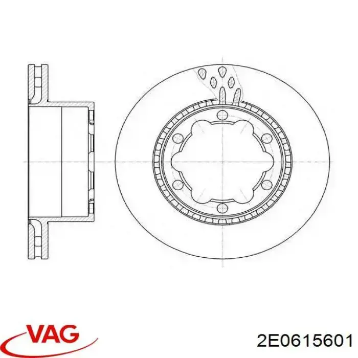 Купить 2E0615601 VAG Диск тормозной задний