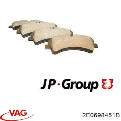 Купить 2E0698451B VAG Колодки тормозные задние, дисковые