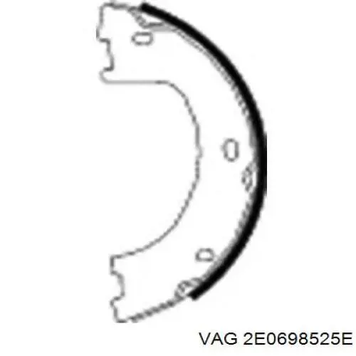 Тормозные колодки стояночного тормоза VAG 2E0698525E цена, от 25.63 USD