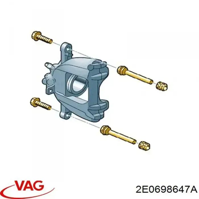 2E0698647A VAG ремкомплект суппорта тормозного переднего