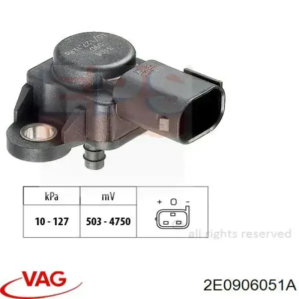 Датчик абсолютного давления в коллекторе VAG 2E0906051A цена, от 17.16 USD