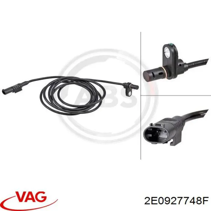 Купить 2E0927748F VAG Датчик АБС задний левый