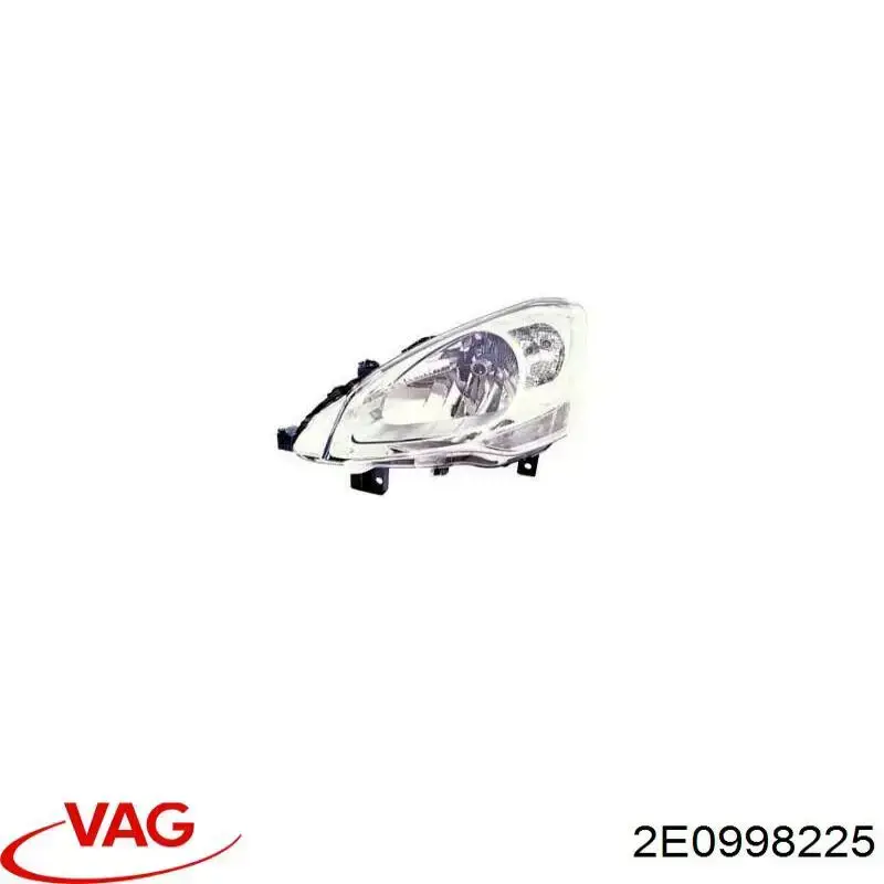 2E0998225 VAG Крепление фары передней, левой
