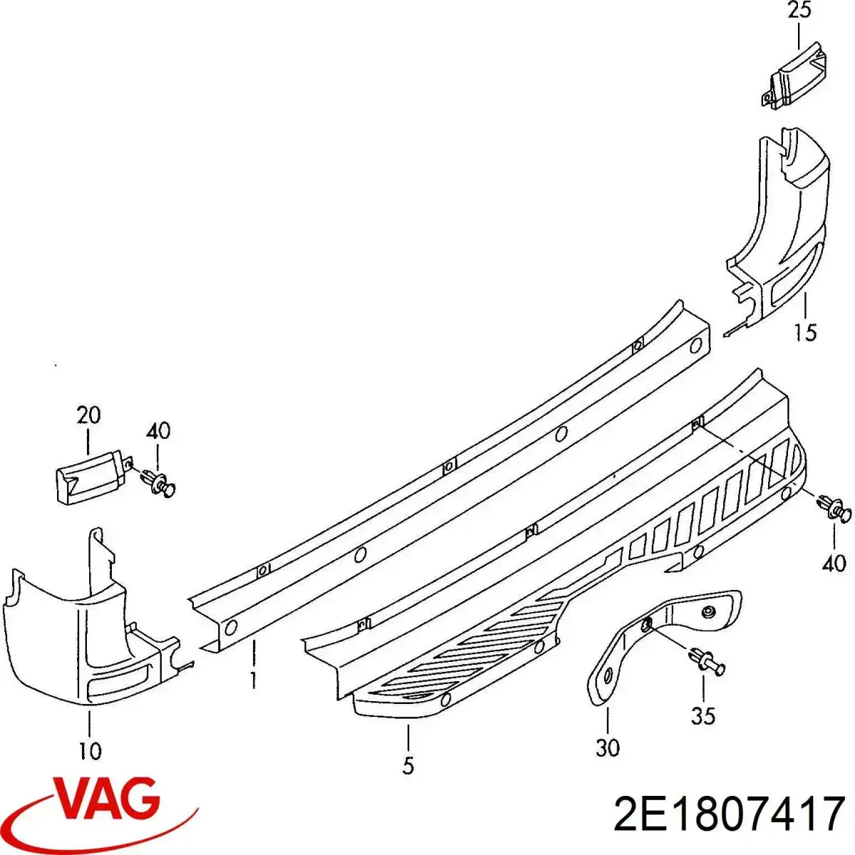 Молдинг бампера заднего левый Autotechteile 3807140 цена, от 4.16 USD