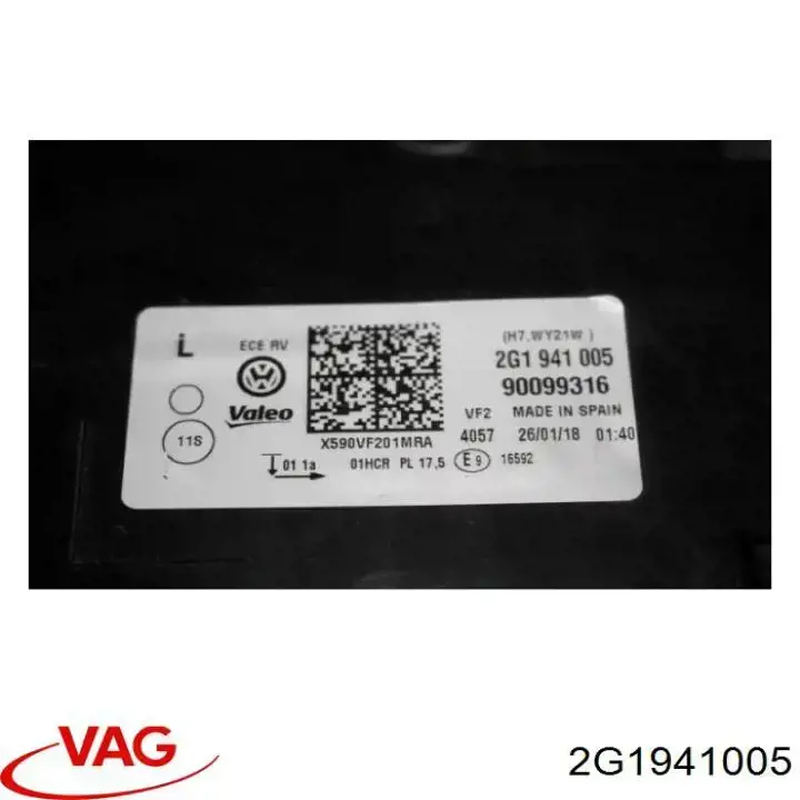 Левая фара 450492 VALEO