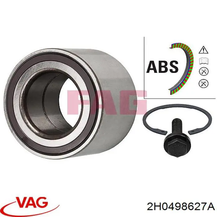 Compre 2H0498627A VAG Rolamento de cubo dianteiro