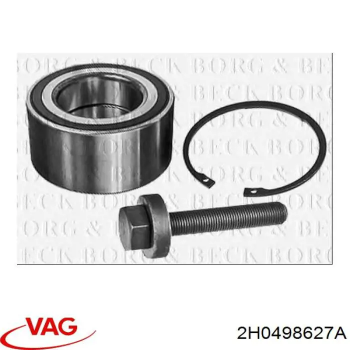 Rolamento de cubo dianteiro VAG 2H0498627A