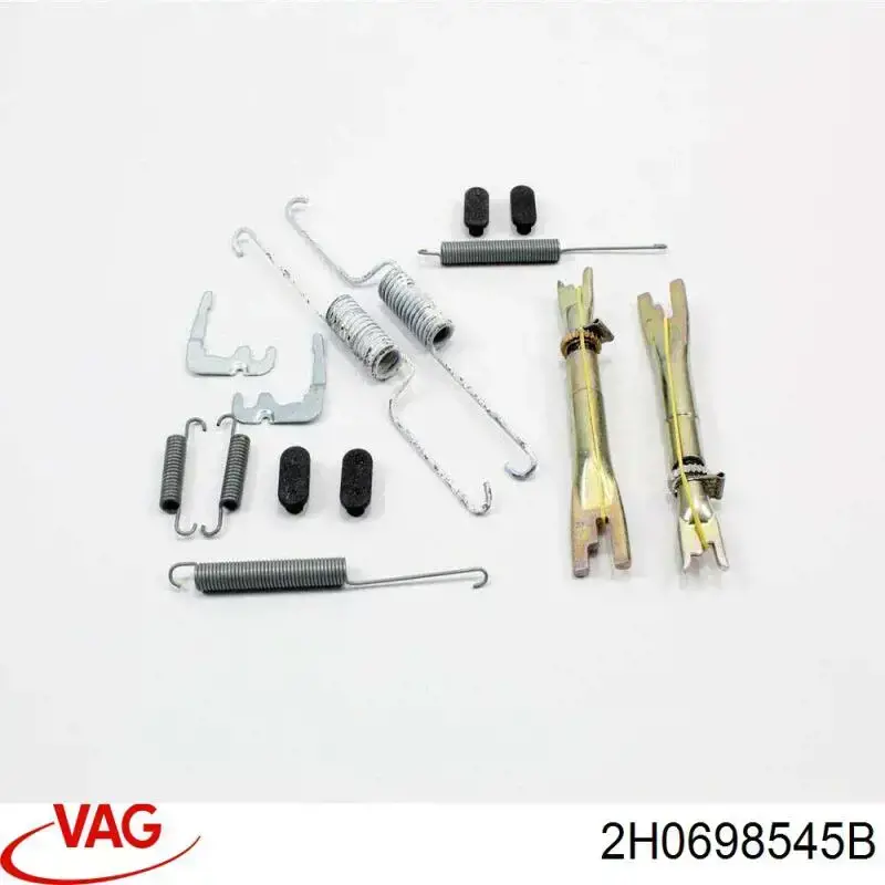 Kit de montaje, zapatas de freno traseras 2H0698545B VAG