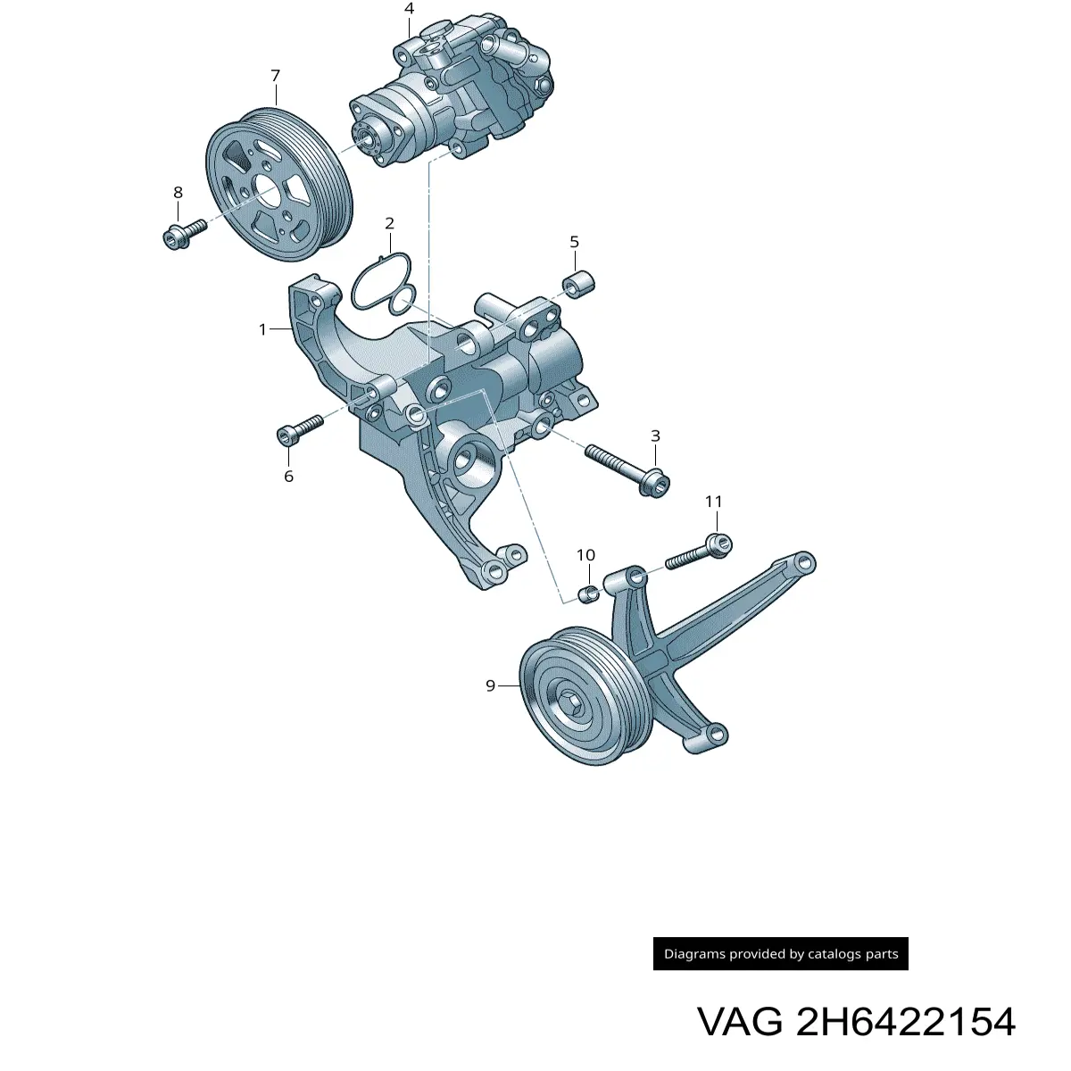 Насос гидравлики VAG 2H6422154 цена, от 474.26 USD