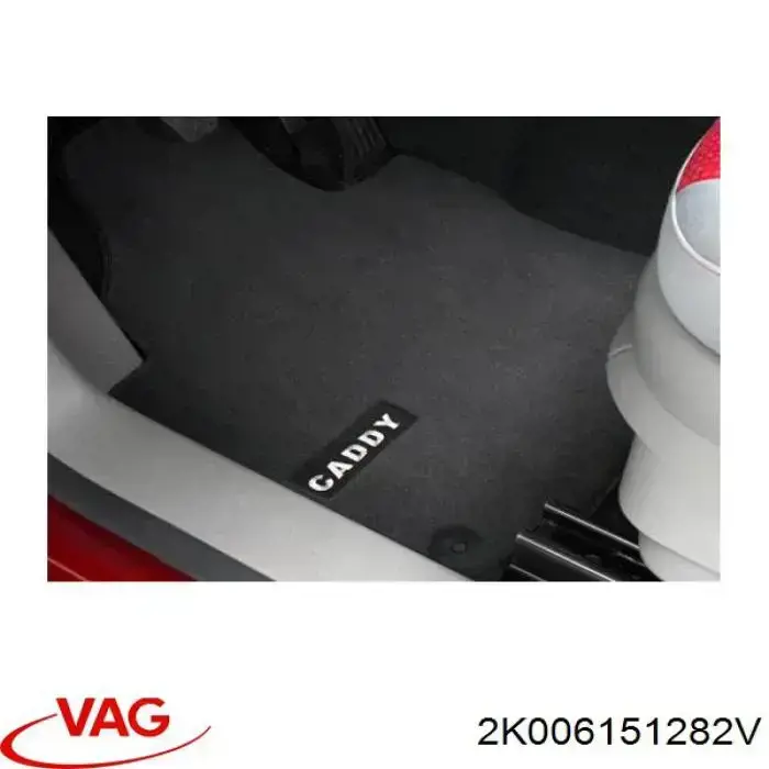 Tapete traseiro, kit de 2 un. para Volkswagen Caddy (2KB)