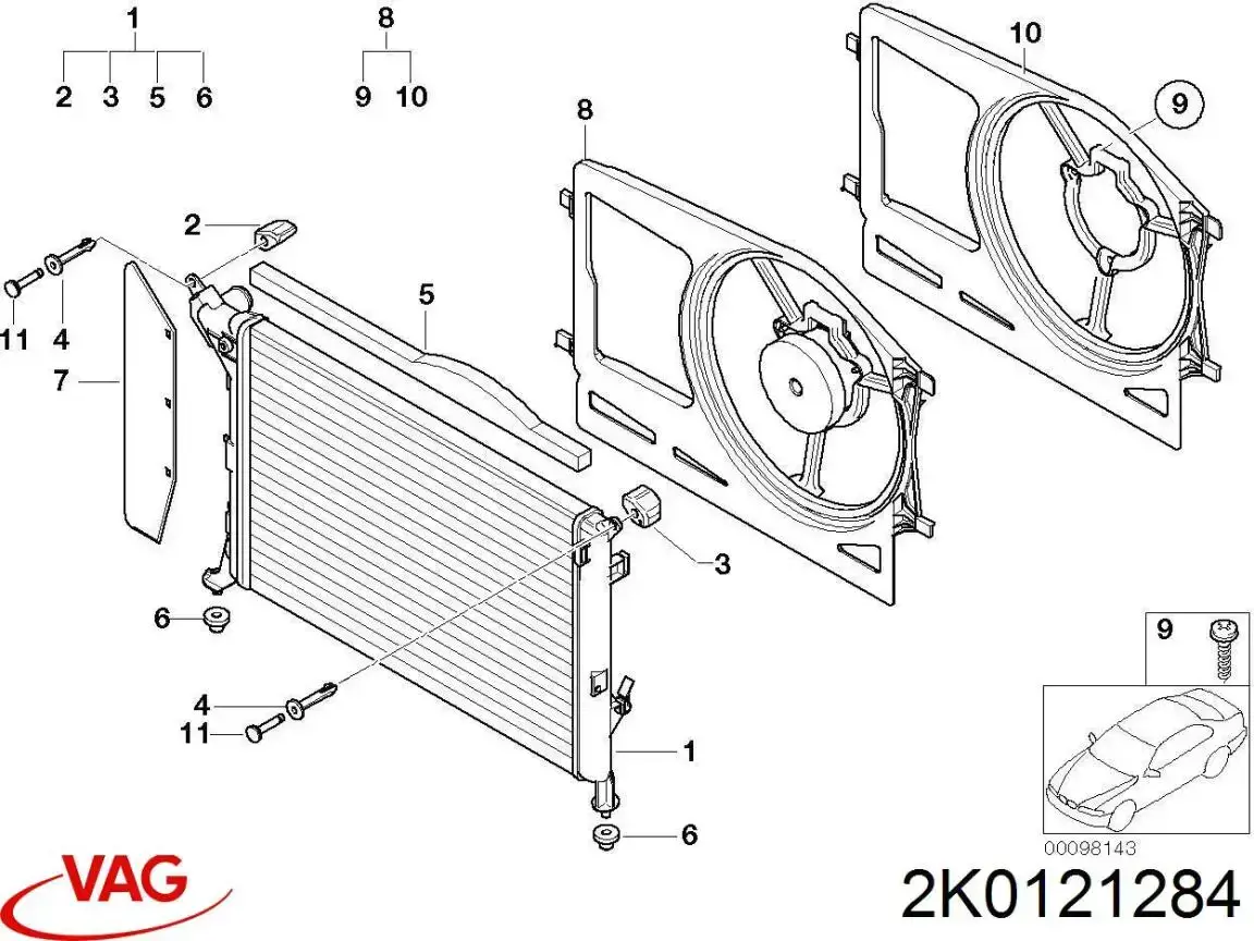  VAG 2K0121284A цена, от 16.61 USD