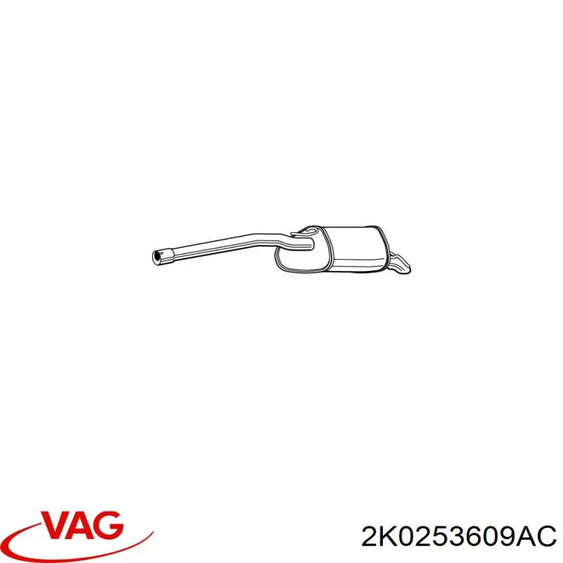 Выхлоп задний VAG 2K0253609AC цена, от 59.88 USD