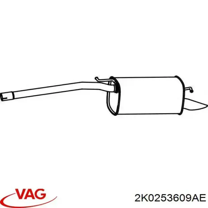 2K0253609AE VAG Выхлопная труба