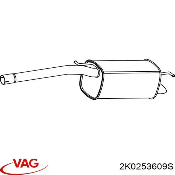 2K0253609S VAG Выхлопная труба