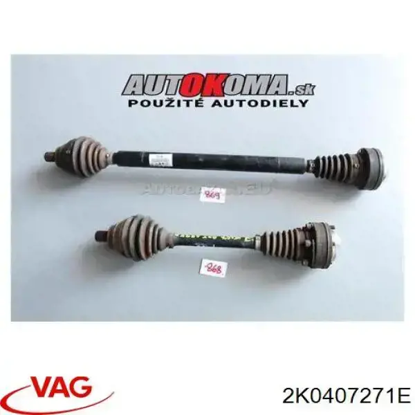 Левая полуось 2K0407271E VAG