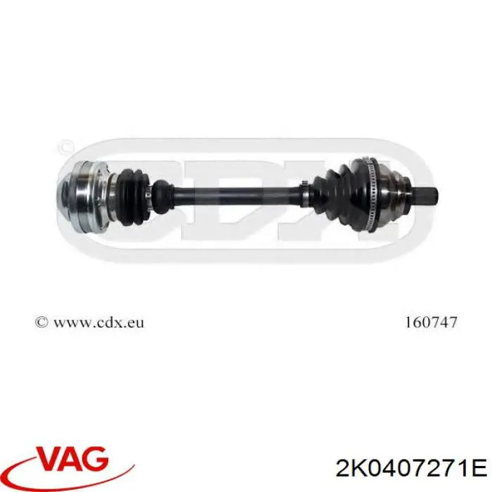 Привод передний левый VAG 2K0407271E цена, от 63.64 USD