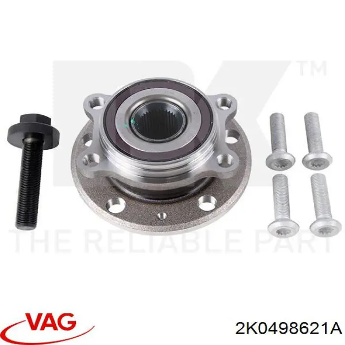 Купить 2K0498621A VAG Ступица переднего колеса